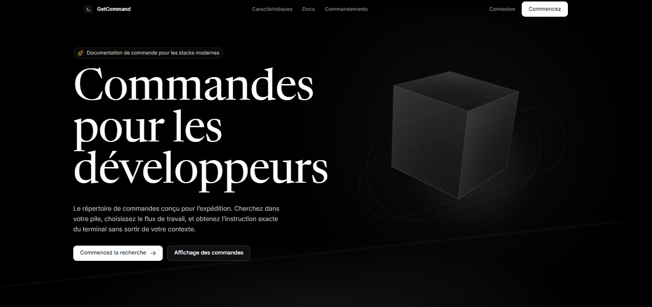 Capture du projet GetCommand